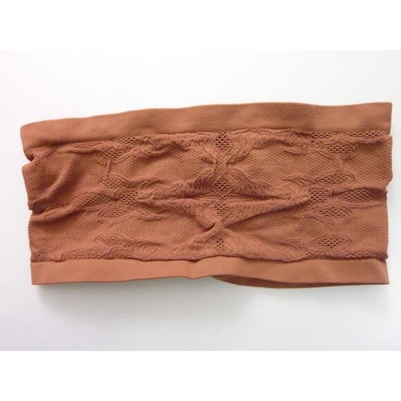 NWOT Free People Intimately Brown Bandeau Textured Top Sleeveless M L Boho - Picture 3 of 4